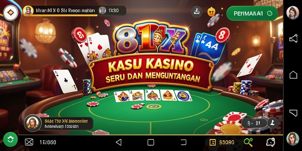 Tampilan permainan kasino yang menegangkan dan mengasyikkan di 8II.
