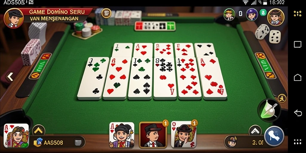 Screenshot gameplay domino yang menarik dan seru.