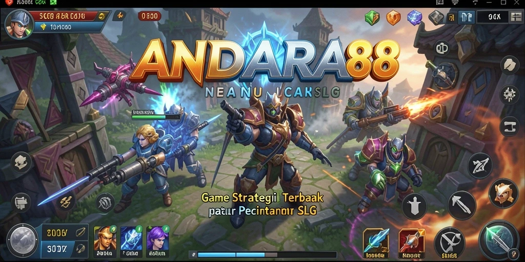 Tampilan menarik dari gameplay strategis ANDARA88.