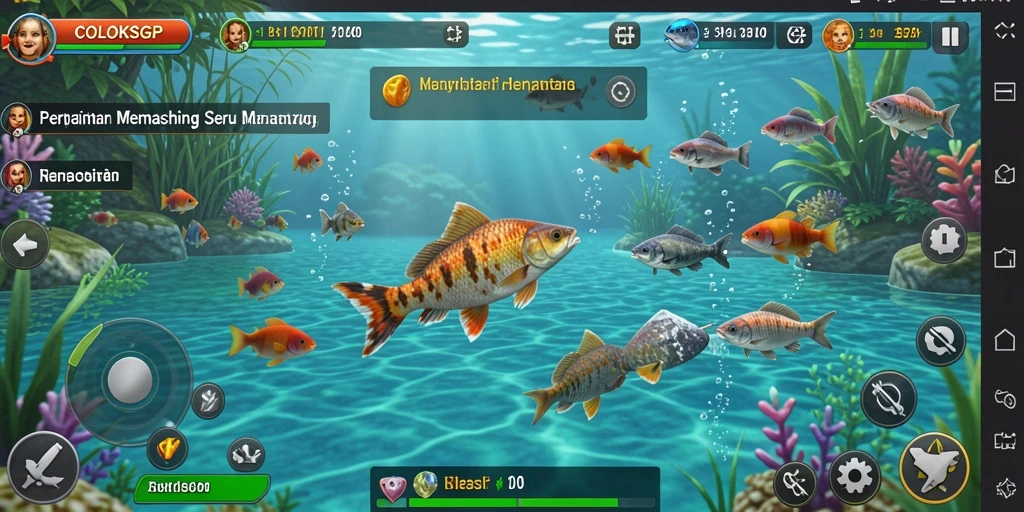 Tampilan gameplay memancing yang seru dan menantang di COLOKSGP.