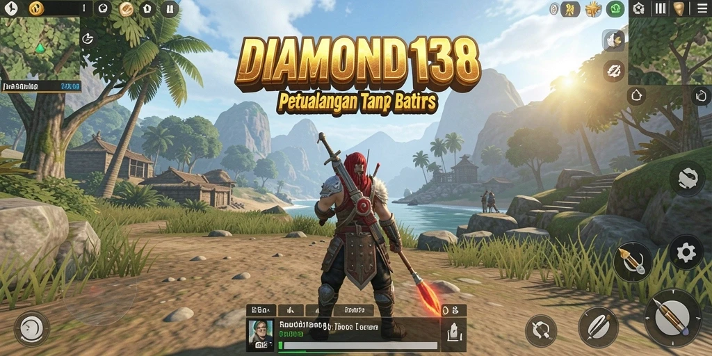 Screenshot gameplay <strong>DIAMOND138</strong> menunjukkan dunia terbuka yang luas dan interaktif.