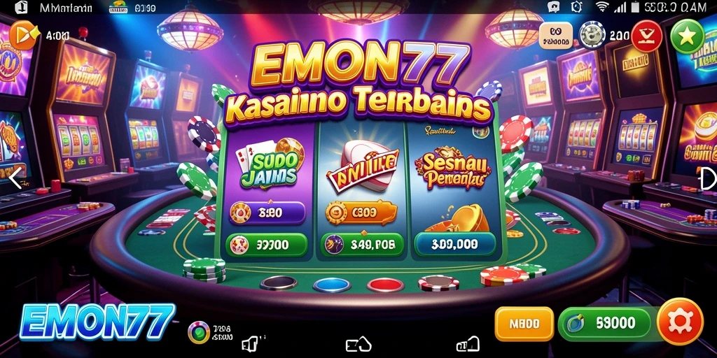 Tangkapan layar gameplay EMON77 menampilkan aksi kasino yang mendebarkan.