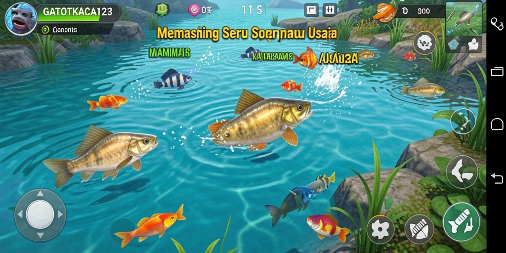 Screenshot GATOTKACA123 menampilkan momen menangkap ikan yang memukau.