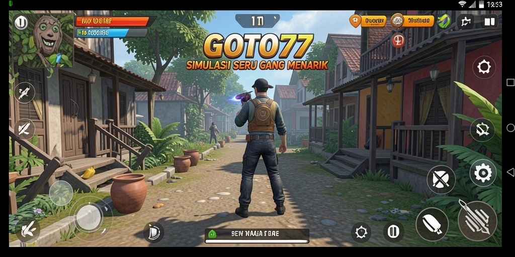 Screenshot gameplay <strong>GOTO77</strong> menampilkan interaksi yang dinamis dan grafis yang menakjubkan.