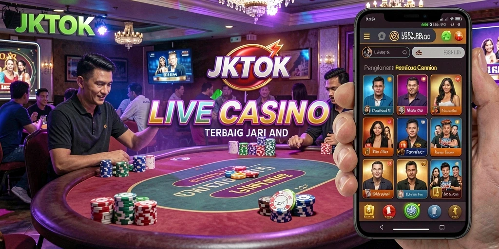 Tampilan gameplay Live Casino yang menarik dan interaktif di JKTOK.