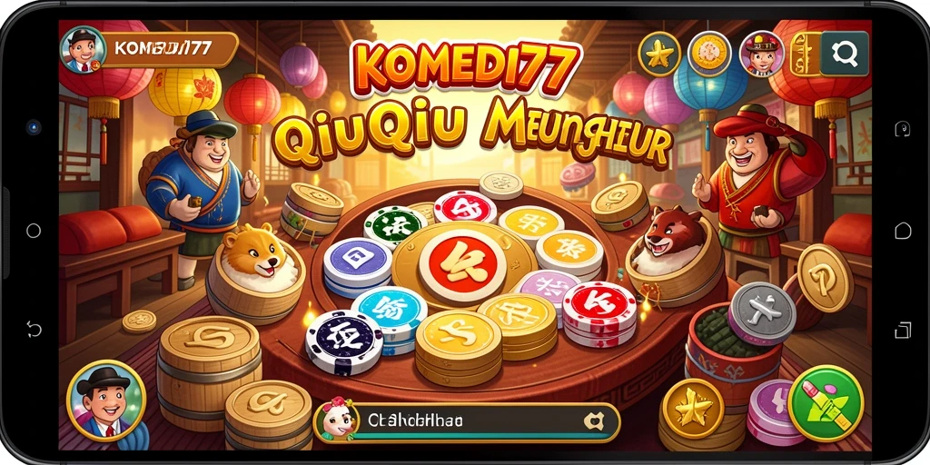 Screenshot gameplay QiuQiu yang penuh aksi dan tawa.