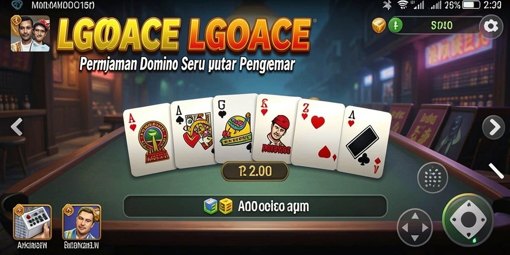 Screenshot gameplay Domino LGOACE yang menghibur.
