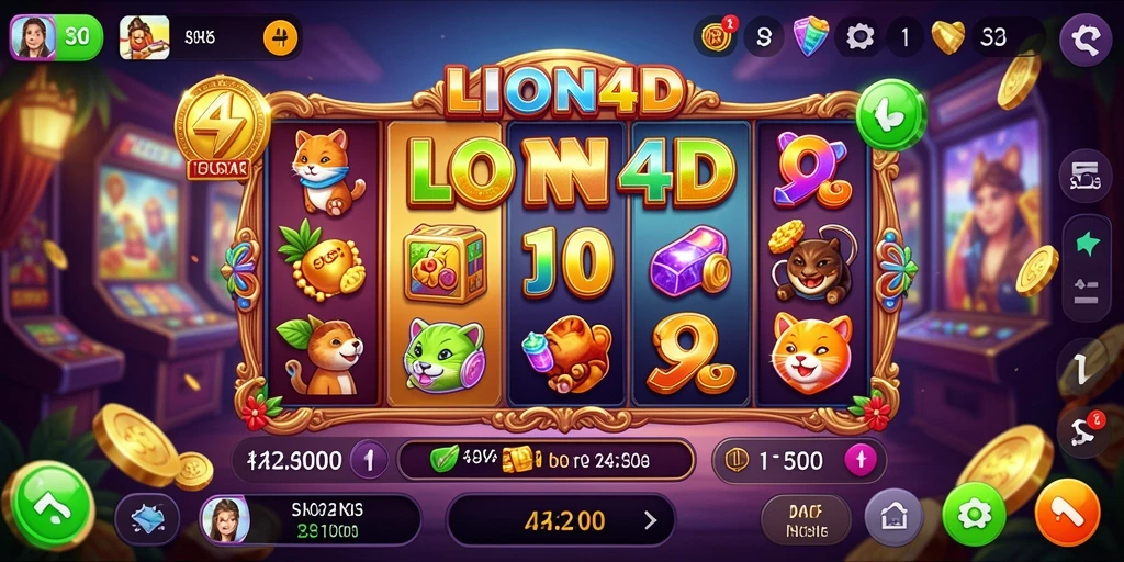 Tampilan gameplay seru LION4D dengan berbagai fitur menarik.