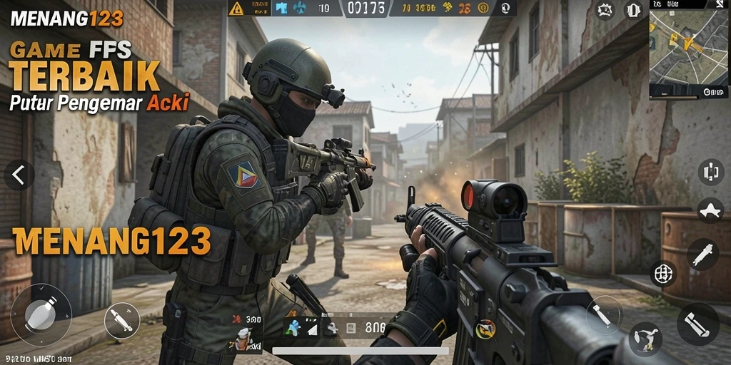 Screenshot MENANG123 menampilkan momen aksi seru dalam gameplay FPS.
