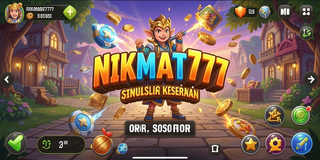 Screenshot menunjukkan aksi seru dalam gameplay NIKMAT777.