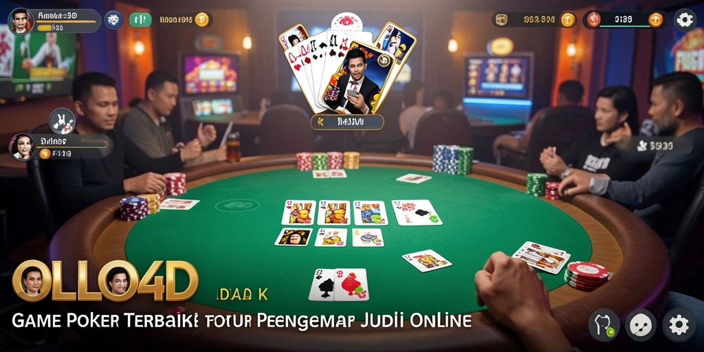 Screenshot utama OLLO4D menampilkan gameplay seru permainan Poker.