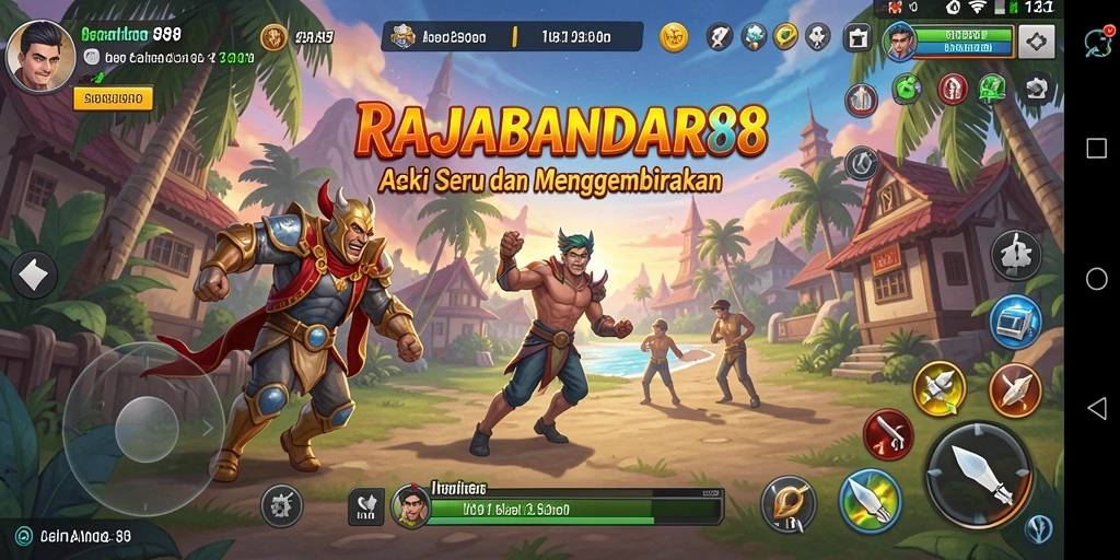 Tampilan aksi seru dalam RAJABANDAR88, penuh tantangan dan keseruan.