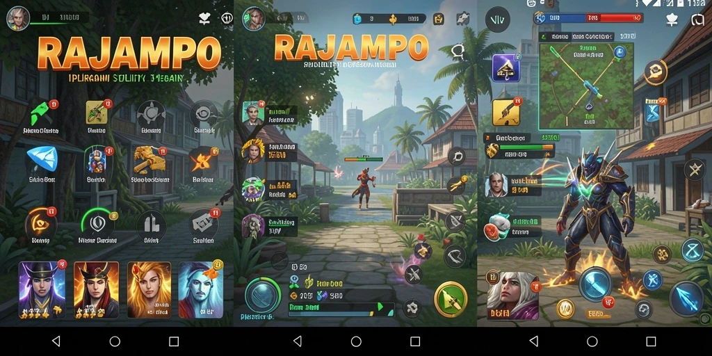 Tampilan antarmuka utama aplikasi RAJAMPO yang sederhana dan fungsional.