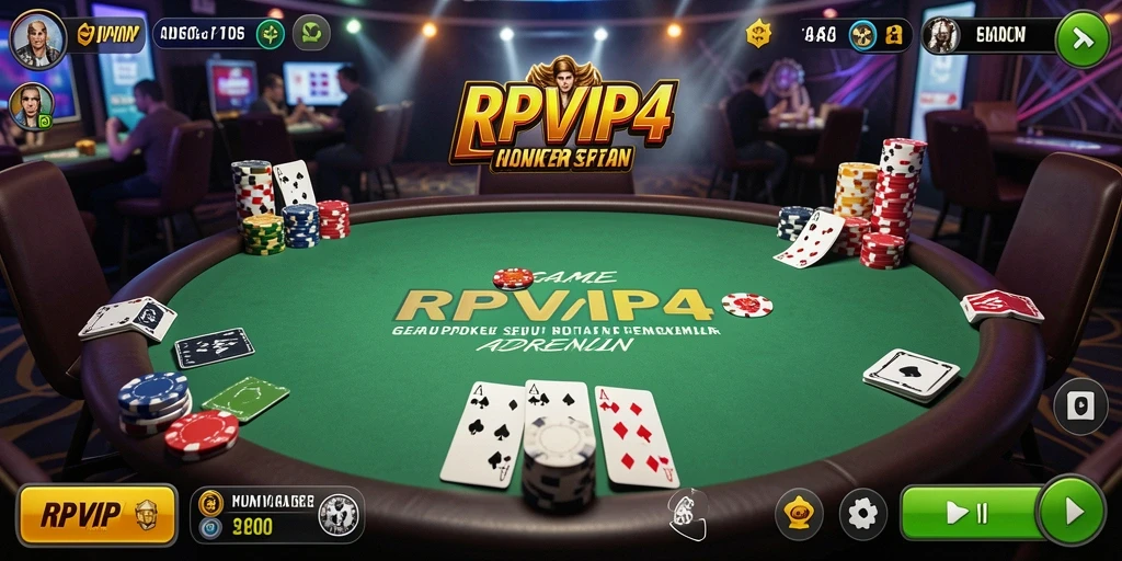 Screenshot dari permainan poker yang mengasyikkan di RPVIP4.