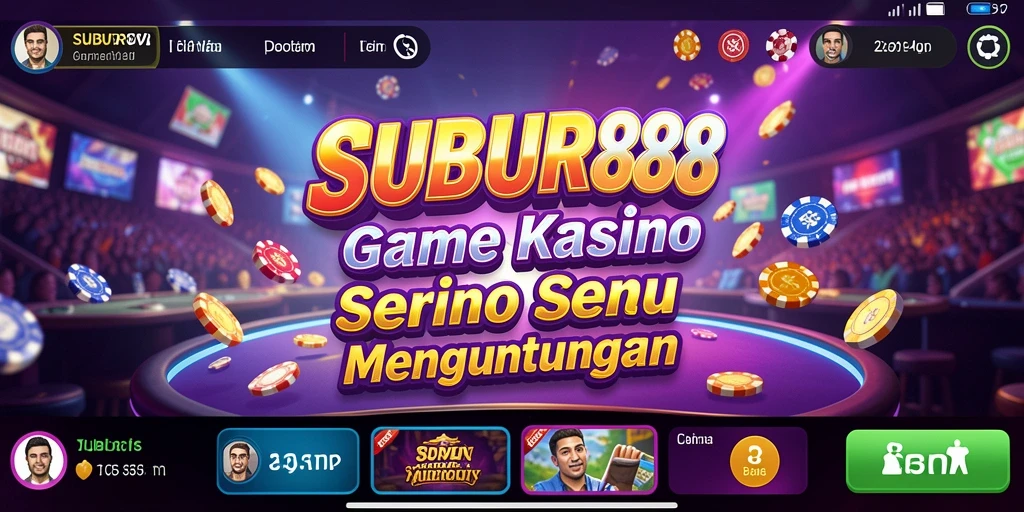 Tampilan gameplay SUBUR88 dengan suasana kasino yang memikat.