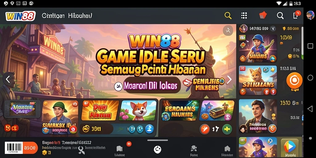 Tampilan gameplay Idle yang menarik dan menenangkan.