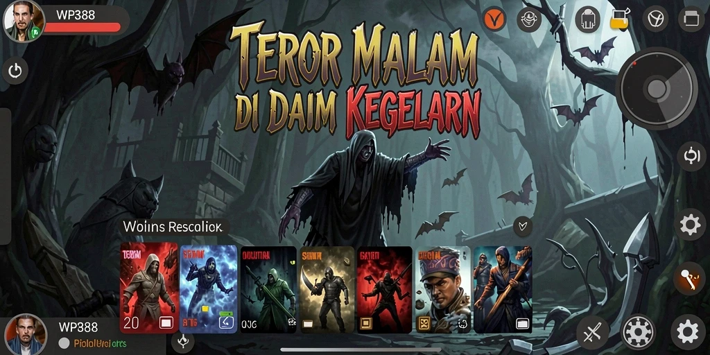 Tangkapan layar dari gameplay WP888 yang menampilkan suasana menyeramkan.